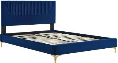 Modway - Yasmine Channel Tufted Performance Velvet Twin Platform Bed