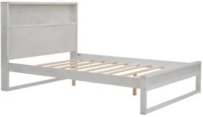 Merax Platform Bed with Storage Headboard