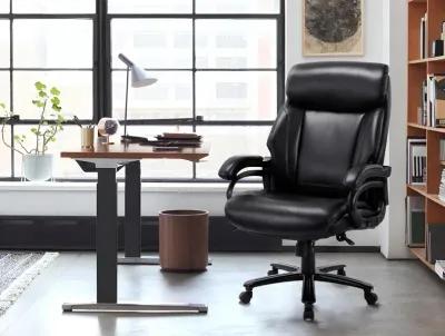 Big and Tall Executive Office Chair, Bonded Leather Computer Desk Chair 400lbs with Padded Armrests