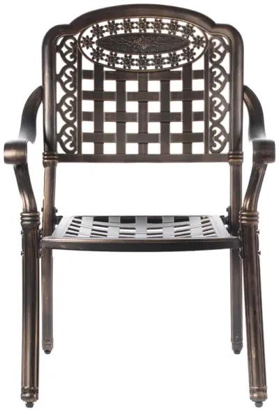 Indoor and Outdoor Bronze Dinning Set 2 Chairs Cast Aluminum.