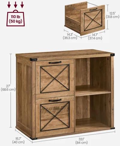 Compact Lateral File Cabinet with Multiple Drawers for Efficient Office Storage