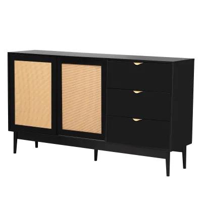 Merax Featured Two-Door Buffet Cabinet with Metal Handles