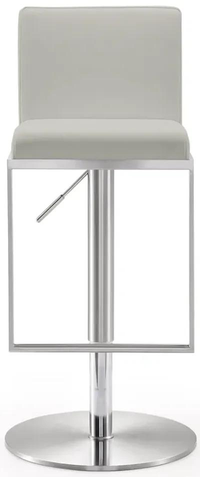 Amalfi White Performance Vegan Leather Adjustable Stool