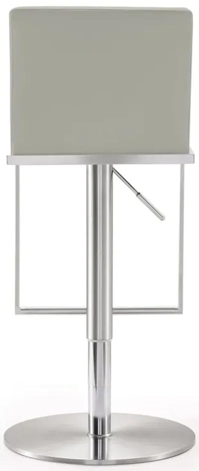 Amalfi White Performance Vegan Leather Adjustable Stool