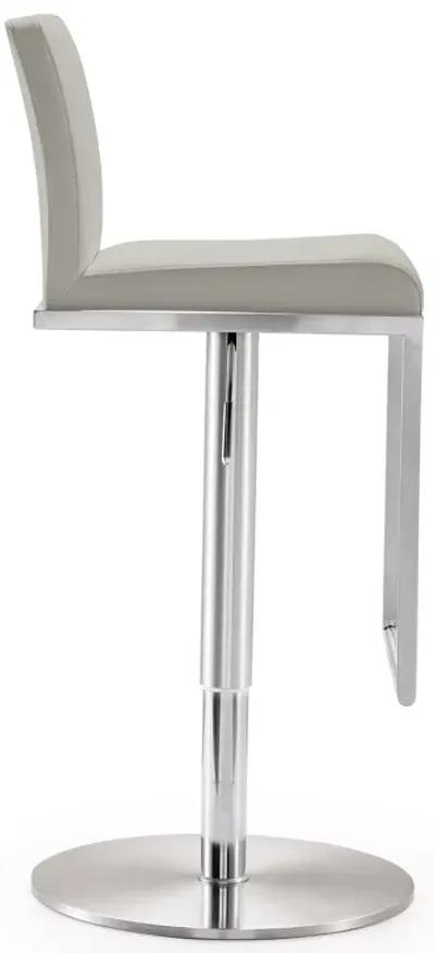 Amalfi White Performance Vegan Leather Adjustable Stool