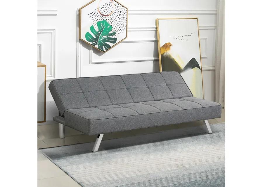 3-Seat Convertible Sofa Bed with High-Density Sponge for Living Room