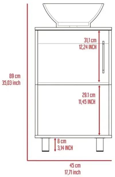 Saybrooke 1-Shelf Single Bathroom Vanity White