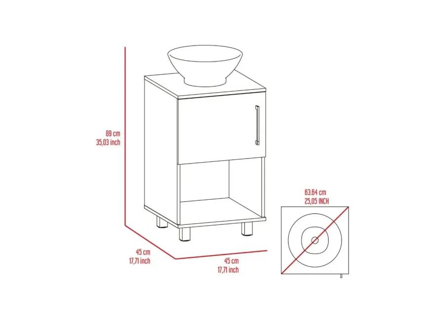 Saybrooke 1-Shelf Single Bathroom Vanity White