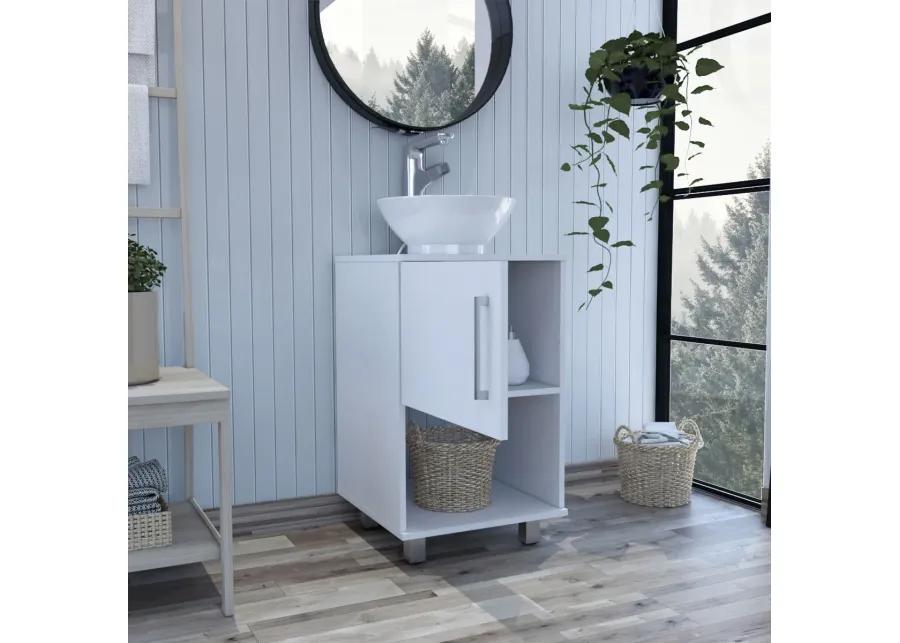 Saybrooke 1-Shelf Single Bathroom Vanity White