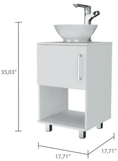 Saybrooke 1-Shelf Single Bathroom Vanity White