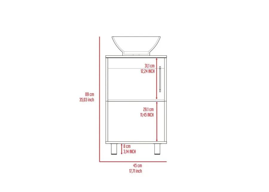 Saybrooke 1-Shelf Single Bathroom Vanity White