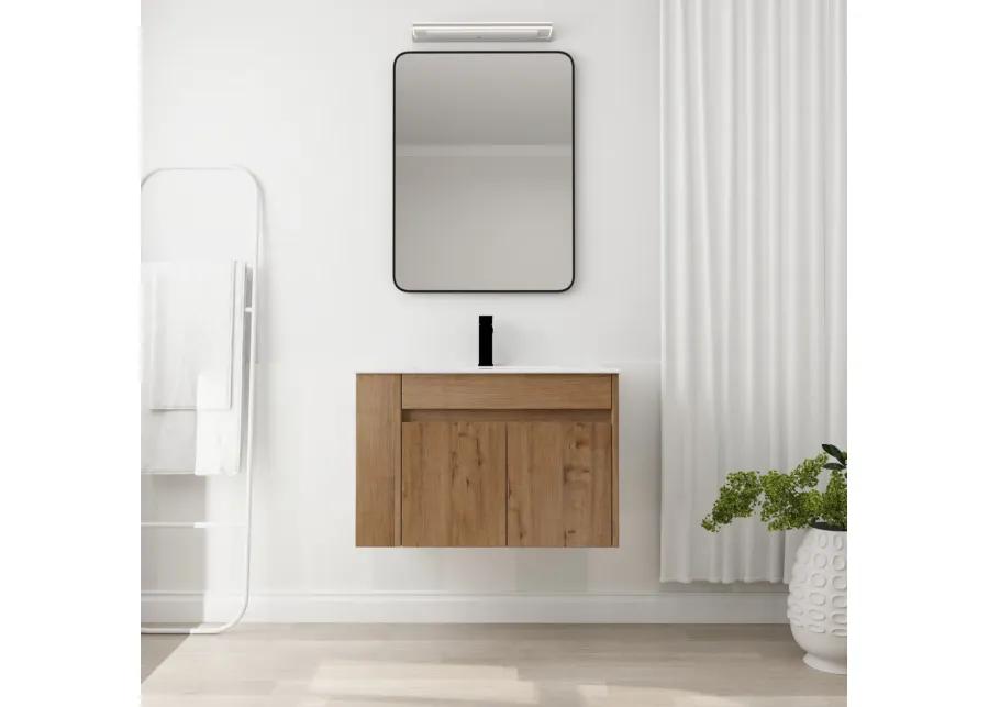 30 Inch Bathroom Vanity With Ceramic Basin And Adjust Open Shelf