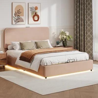 Merax Hydraulic Storage Bed Platform Bed