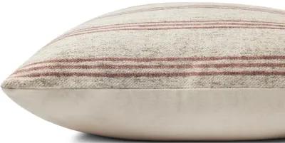 Zephyr PAL0040 Natural/Wine 22''x22'' Polyester Pillow by Amber Lewis x Loloi