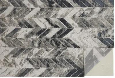 Micah 3048F Black/Gray/Silver 6'7" x 9'6" Rug