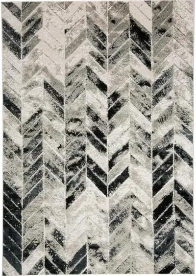 Micah 3048F Black/Gray/Silver 6'7" x 9'6" Rug