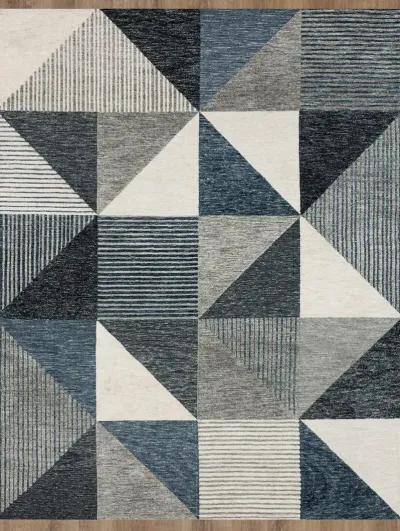 Bowen By Drew & Jonathan Home Oblique Blue 2' 4" X 7' 10" Rug