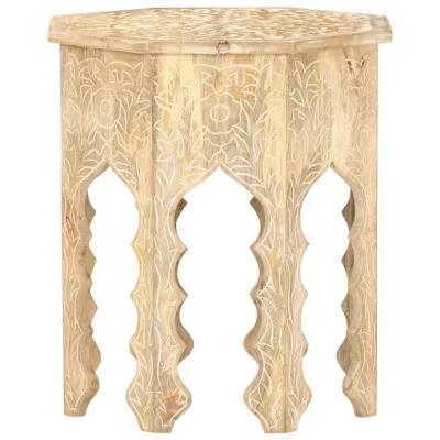 vidaXL Side Table ?18.9" Solid Mango Wood