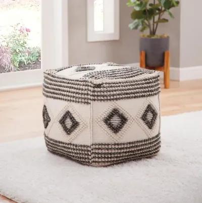 Dalia Square Handwoven Pouf