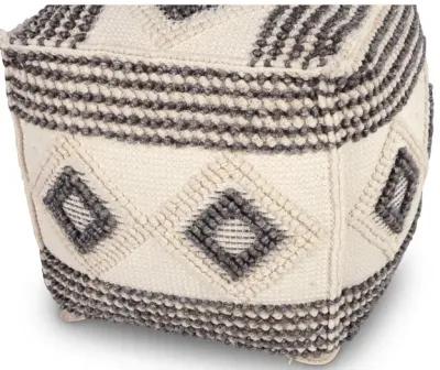 Dalia Square Handwoven Pouf