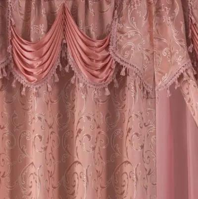 Franklin 2-Piece Rose Grommet Curtain 54" x 84" Rose by Rt Designers Collection