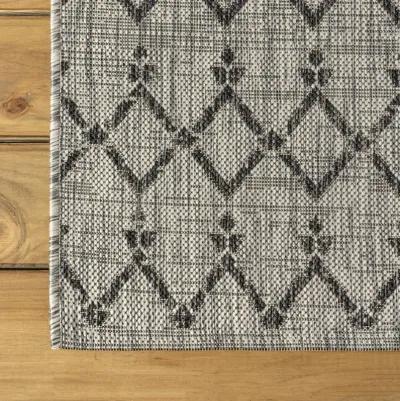 Ourika Moroccan Geometric Textured Weave Indoor/Outdoor Runner Rug