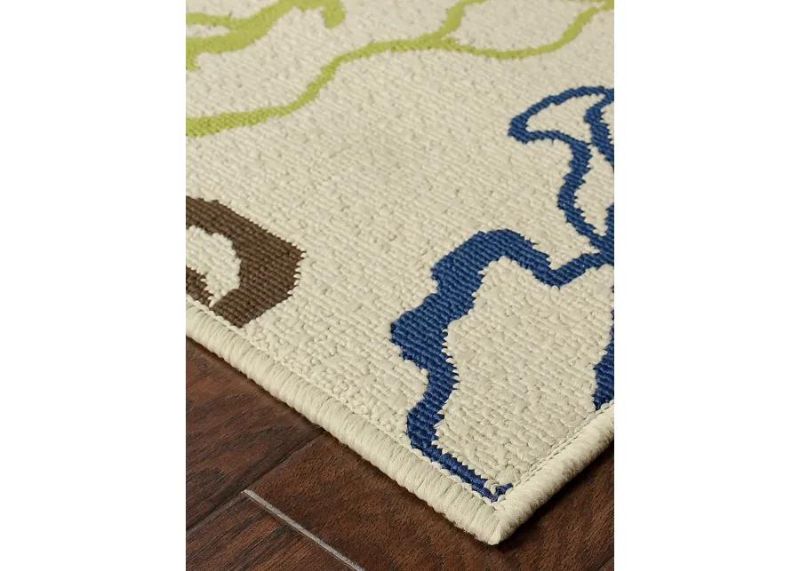 Caspian 2'3" x 7'6" Ivory Rug