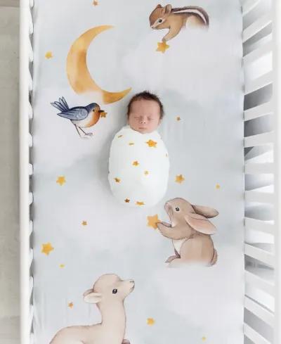 Goodnight Wonderland Crib Sheet & Swaddle Bundle