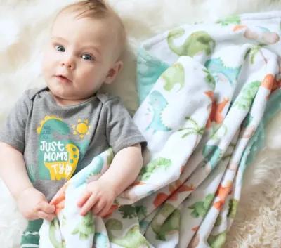 Honey Lemonade - Premium Baby & Toddler Minky Blanket (Dino)