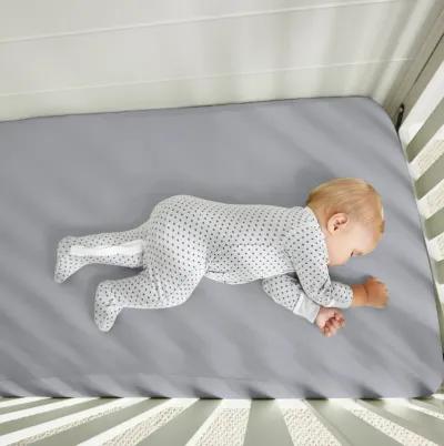 Hyper-Linen Crib Sheet - Light Grey