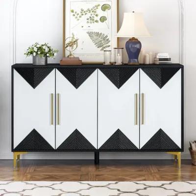 Merax Four-Door Cabinet  Storage Sideboard