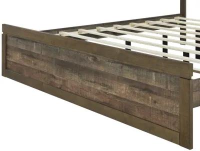 Merax Farmhouse Style Platform Bed with Headboard