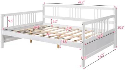 Merax Full Size Daybed with Support Legs