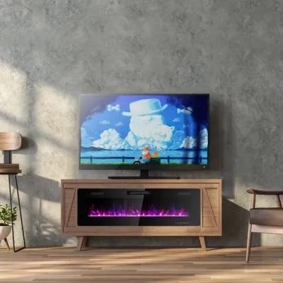 60 Inch Ultra Thin Electric Fireplace with 2 Heat Settings