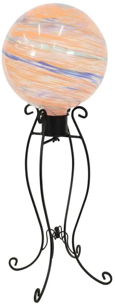 Sunnydaze Graceful Curved Steel Gazing Globe - 18.25 in - Black