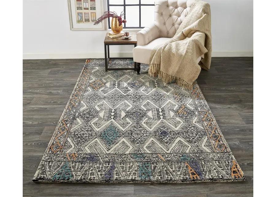 Arazad 8479F Black/Ivory/Green 3'6" x 5'6" Rug