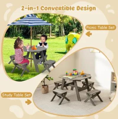 Hivvago Kids Wooden Table Set for Children Aged 3+ Years