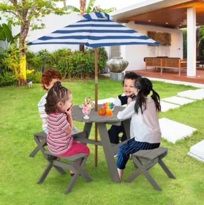 Hivvago Kids Wooden Table Set for Children Aged 3+ Years