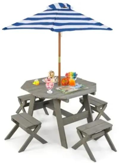 Hivvago Kids Wooden Table Set for Children Aged 3+ Years