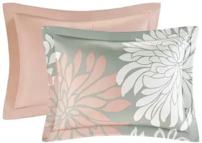 Gracie Mills Willie 9-Piece Floral Comforter Set with Cotton Sheets