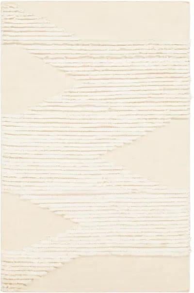 Apache APA-2301 5' x 7'6' White Rug