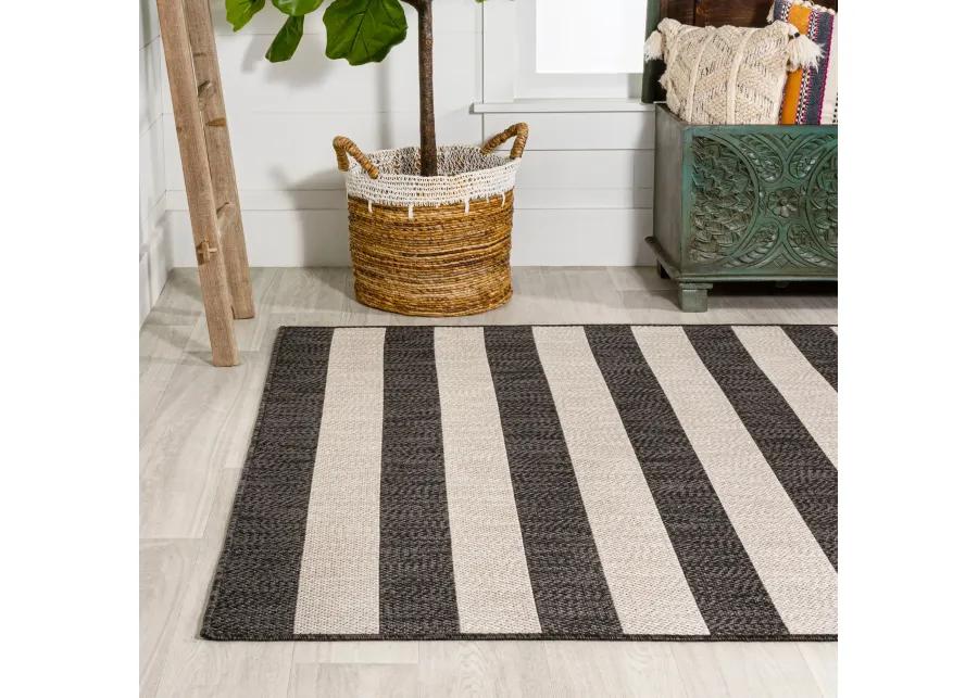 Negril Two Tone Wide Stripe Indoor/Outdoor Area Rug