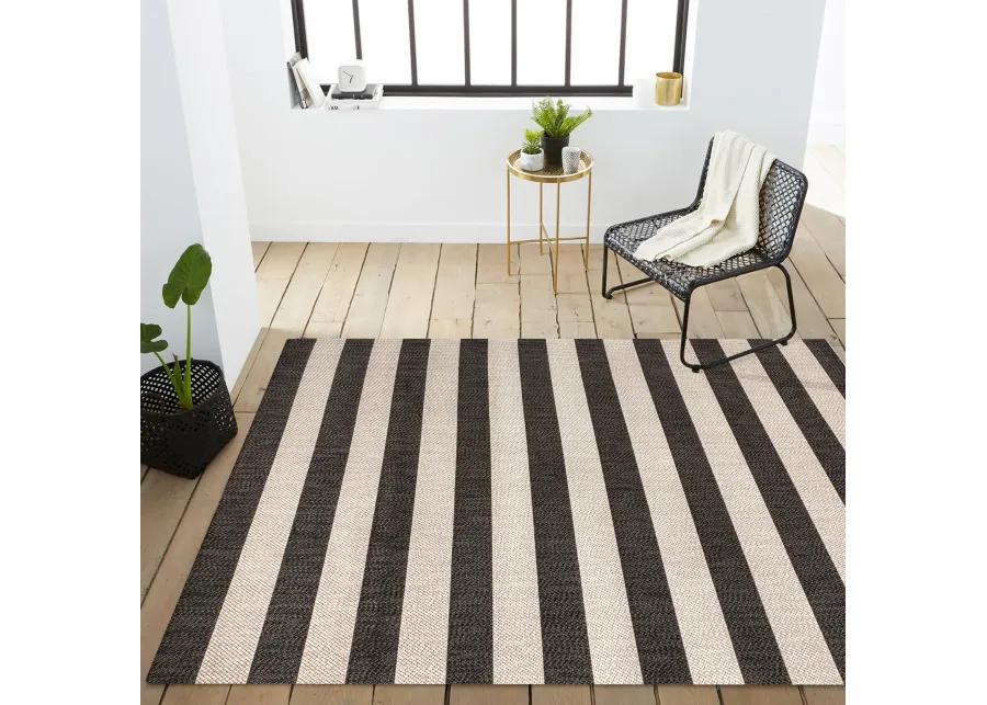 Negril Two Tone Wide Stripe Indoor/Outdoor Area Rug