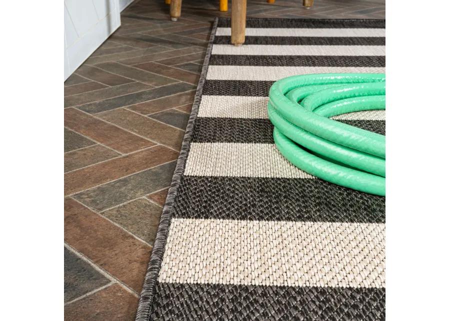 Negril Two Tone Wide Stripe Indoor/Outdoor Area Rug