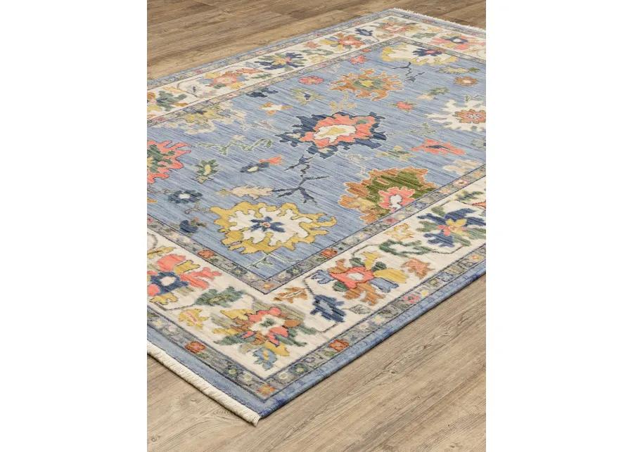 Lucca 6'7" x 9'6" Blue Rug