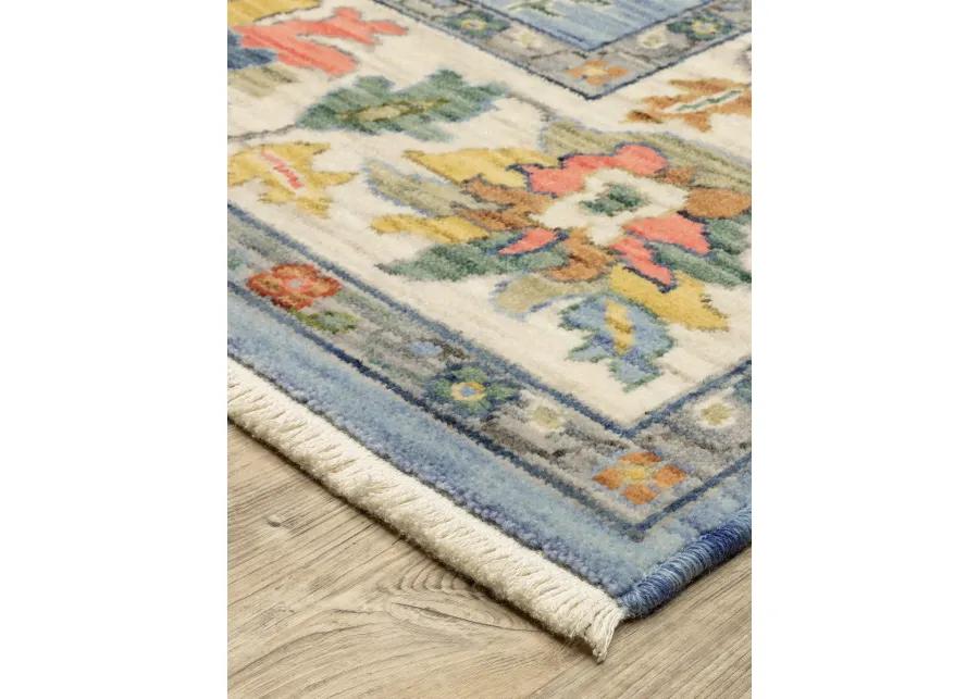 Lucca 6'7" x 9'6" Blue Rug