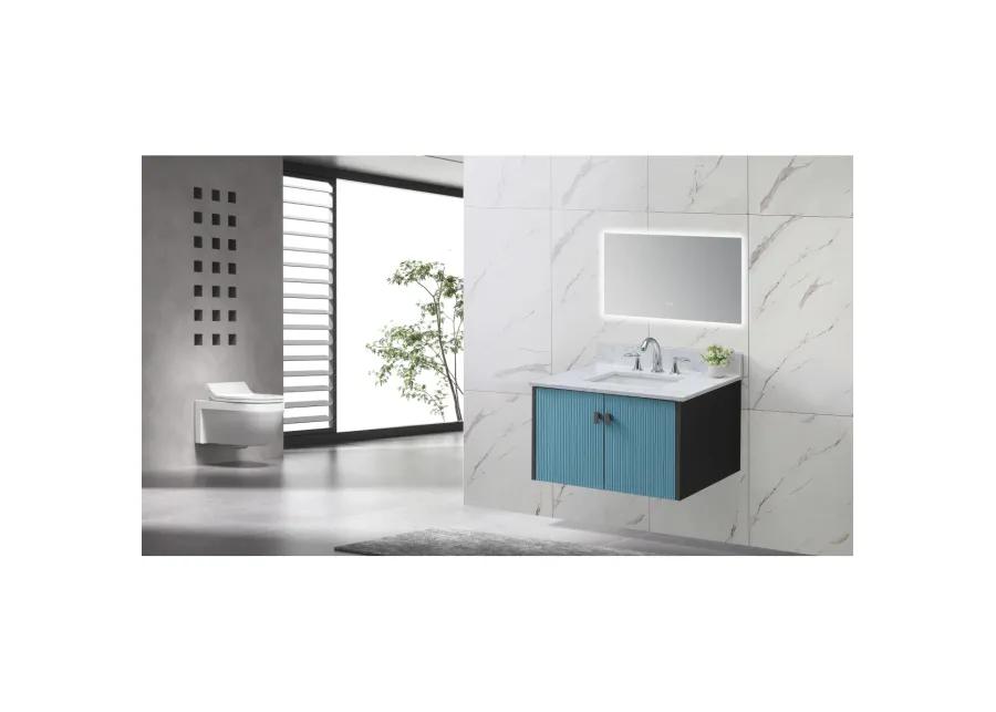 Carrara Jade Marble Vanity Top with Sink & Backsplash