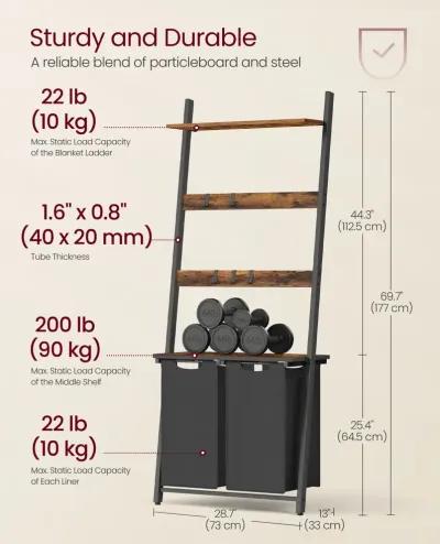 2-Compartment Laundry Hamper with Dividers for Easy Sorting