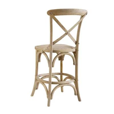 Linon Roxy 30 In Gray Wash Bar Stool