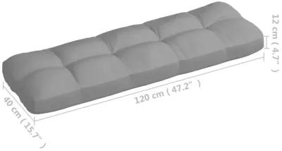 vidaXL Pallet Sofa Cushion Gray 47.2"x15.7"x4.7"